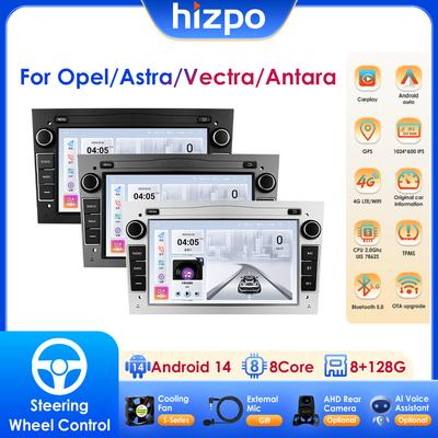 Android 14 Автомагнитола DSP Беспроводной Carplay Авто для Opel Astra H J 2004 Vectra Vauxhall Antara Zafira Corsa C D Vivaro Meriva Veda
