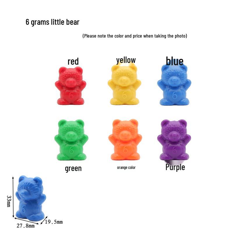 Монтессори Радужные Считающие Мишки Игрушка для Раннего Развития и Сортировки по Цветам