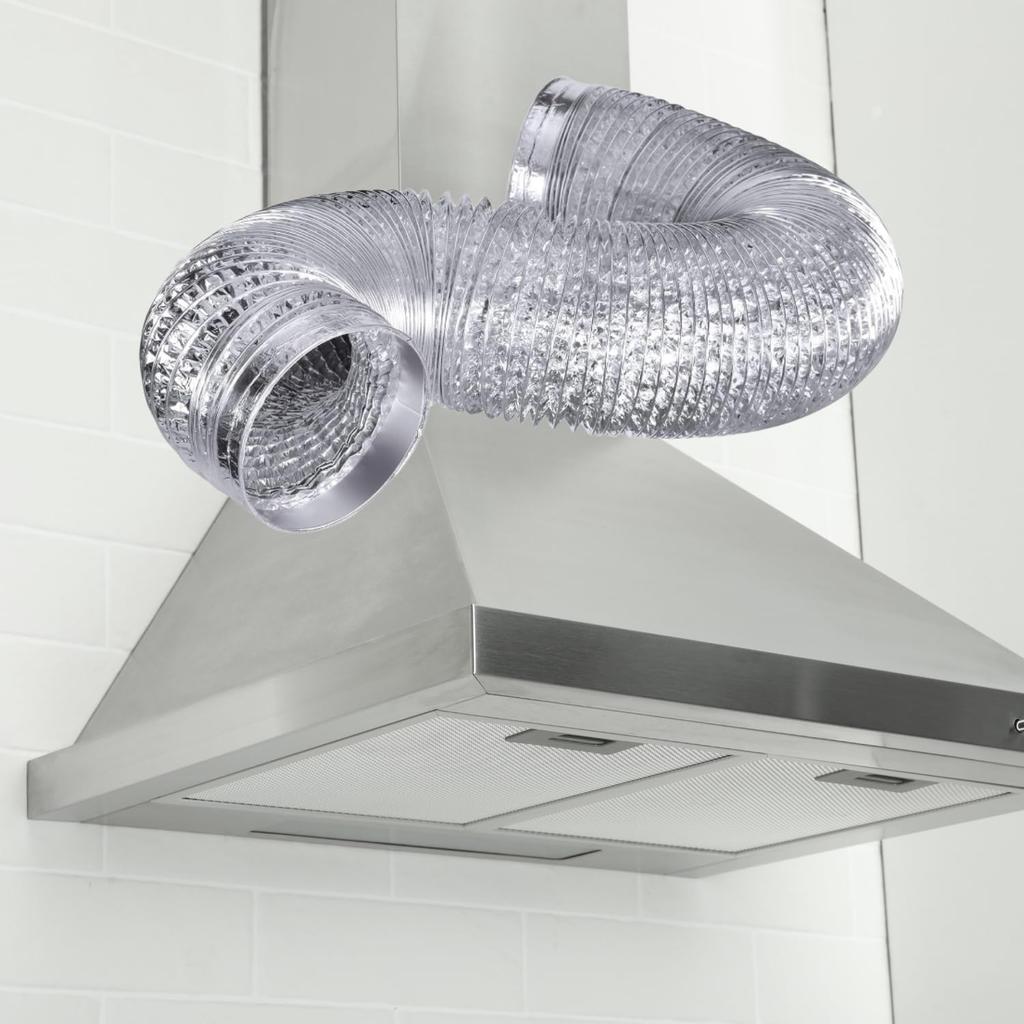 SLMYCAO Гибкий воздуховод, Алюминиевый телескопический вытяжной шланг, Для вентиляции, вытяжки, Диаметр 3,9 дюйма