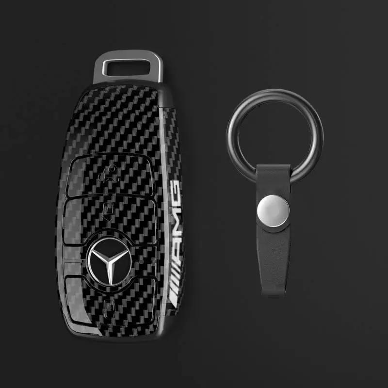 Для Mercedes Benz Брелки для ключей автомобиля Для Mercedes Benz AMG A B C E S Класс W204 W205 GLC CLE CLA GLB GLC GLS W177 W222 Чехол для ключа автомобиля C