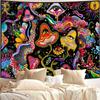 Psychedelic Mushroom Eye Tapestry, Bohemian Mysterious Wall Art for Living Room Decor
