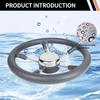 Black Foam Grip Marine Steering Wheel Stainless Steel Destroyer Steering Wheel  Pontoon Boat
