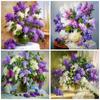 Алмазная вышивка картина распродажа сиреневый полный квадратный круглый дрель мозаика цветок горный хрусталь комплект вышивка крестиком украшение дома
