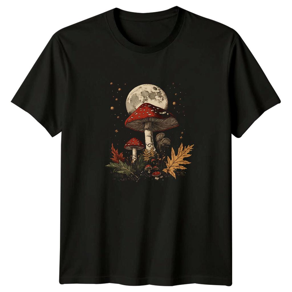 Mushroom Moon Nature TShirt Magic Fungi Shirt Witchy Tee