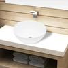 VidaXL Bathroom Sink Ceramic Round White Toilet Hand Basin Washbasin 141928