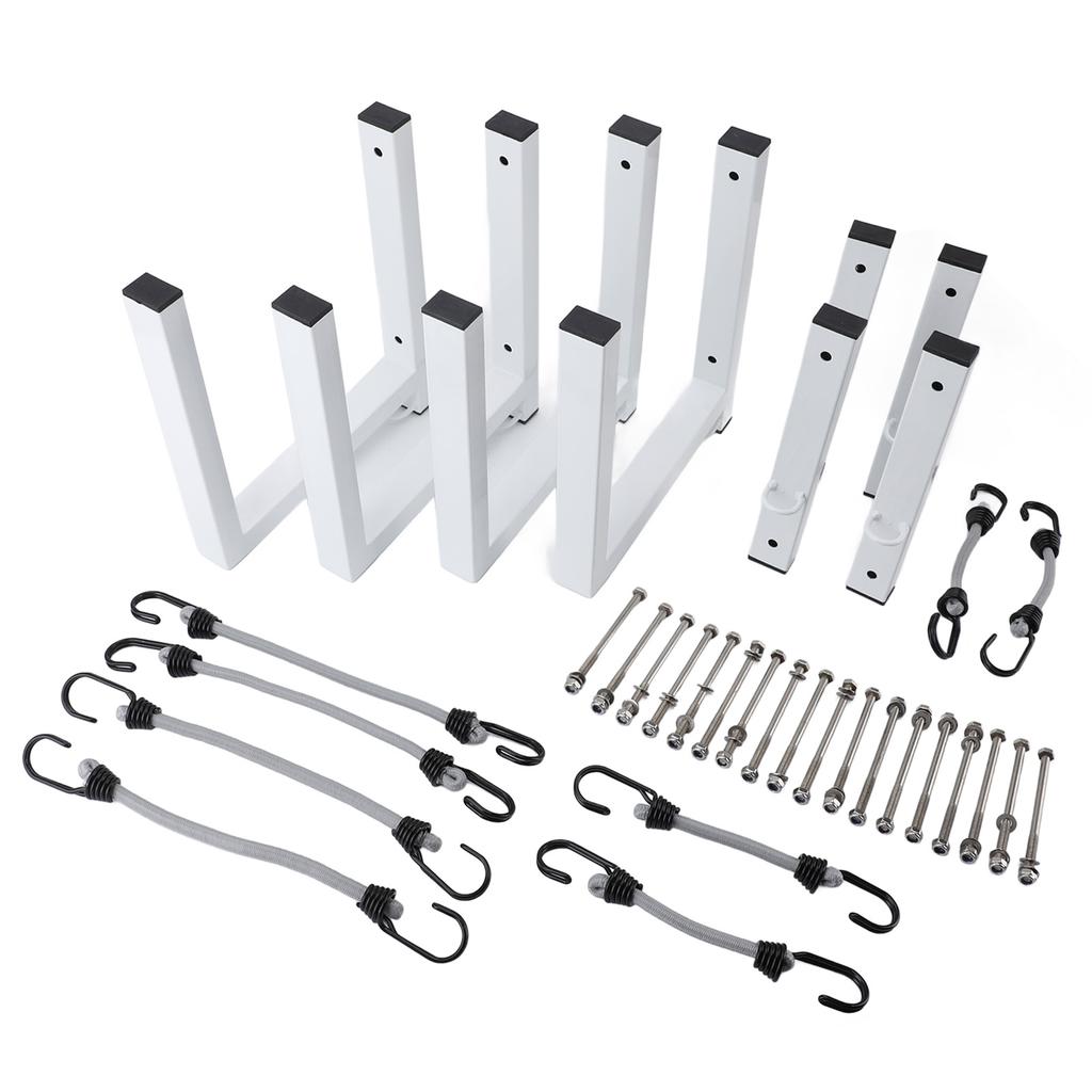 4 Set RV Side Mount Ladder Rack 200lbs Trailer Heavy Duty Ladder Rack for Open Enclosed Trailer Exterior Side Wall