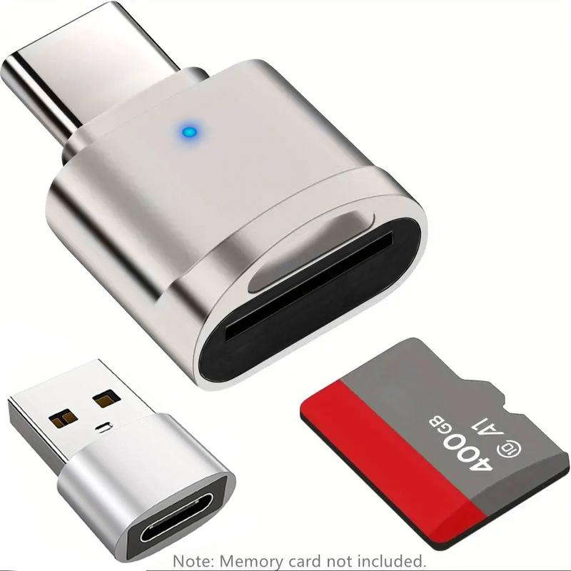 Type C TF-ридер с корпусом из цинкового сплава, SD-кардридер с адаптером USB C на USB, подходит для ноутбука, MacBook, Samsung Galaxy