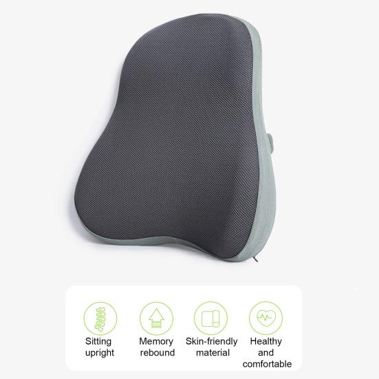 Подушка для офисного стула Мягкая пена с эффектом памяти Подушка для поддержки поясницы Облегчение боли в пояснице Эргономичная подушка для поддержки спины Поезда Самолеты Грузовики Автомобили