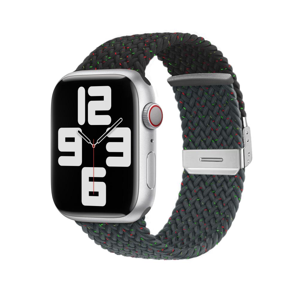 Плетеный нейлоновый ремешок для Apple Watch Band Ultra 10 9 8 7 49 мм 46 мм 45 мм 44 мм Регулируемый браслет 6 5 4 SE 41 мм 42 мм 40 мм Correa