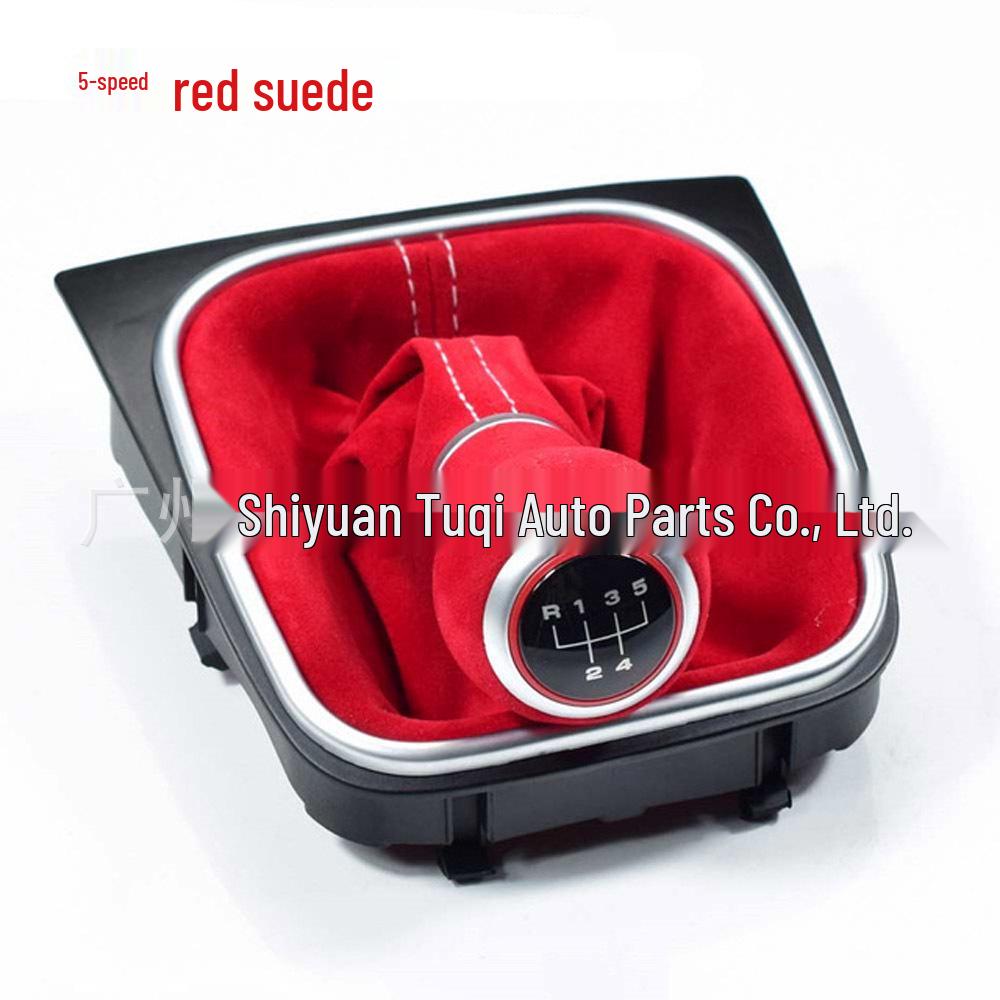 Красно-черная замшевая ручка переключения передач для Volkswagen Golf MK5/MK6 R32 GTI (2004-2009)