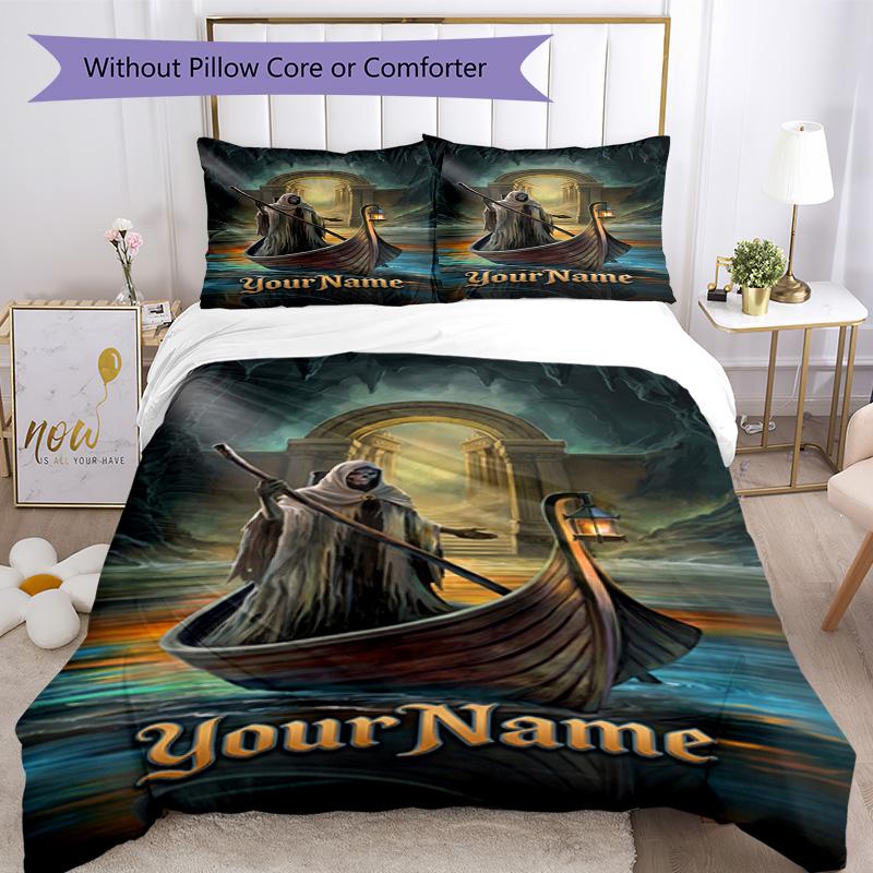 Gothic Illustrations Customize your name Bedding Set Breathable Duvet Cover with Pillowcases Home Decoration Birthday Gift