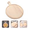 Wood Pizza Peel Serving Tray with Handle Round Cheese Board for Food Preparation Perfect for Pizza Steak for Restaurants