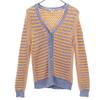Made In Italy Border Pattern Long Sleeve V Neck Knit Cardigan M Women Used
