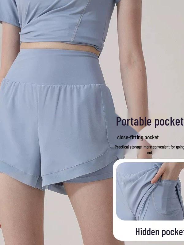 Women's Quick-Drying Mid-Waist Yoga & Running Shorts