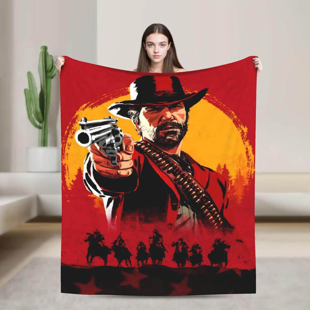 Плед Arthur Morgan Ультрамягкий Плед-покрывало для кровати 50x60 дюймов Различные размеры Пледы и одеяла