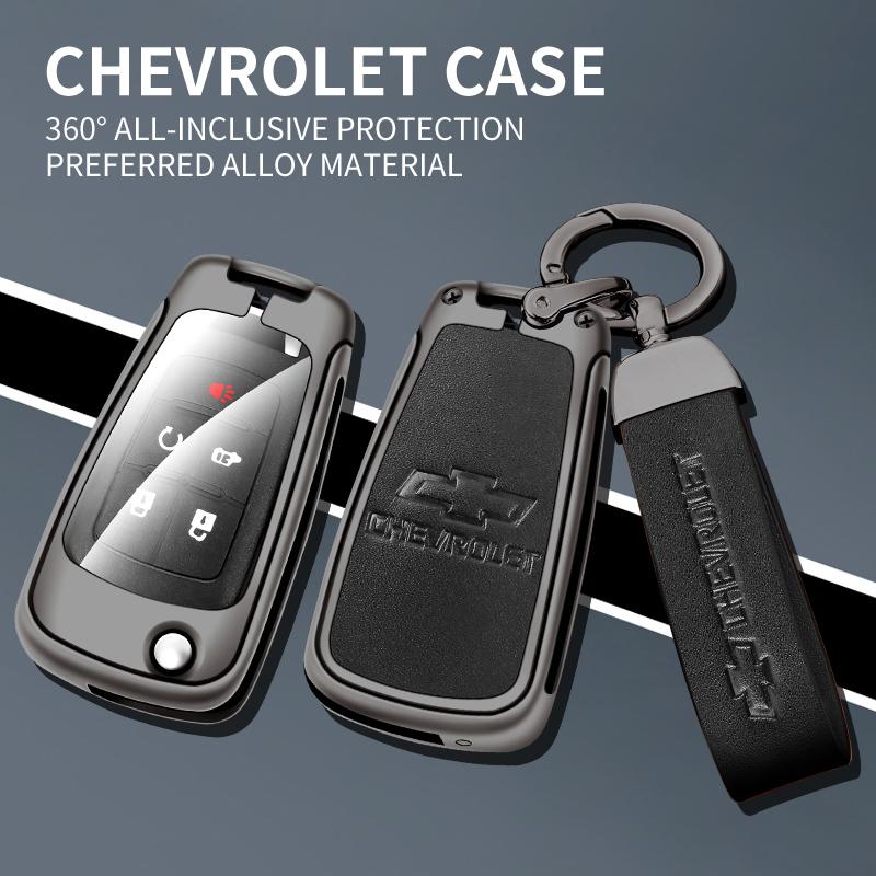 AABHO1 Alloy Car Remote Key Case Cover Shell For Chevrolet Chevy Malibu Camaro Cruze Traverse Spark Equinox Sonic Volt Bolt Accessories