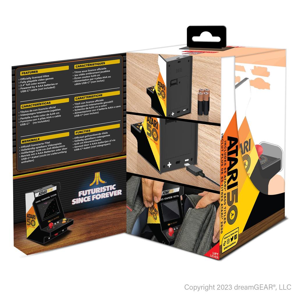 My Arcade Atari Nano Player Pro Portable Retro Arcade 75 Games