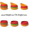 5-in-1 Dog Bowls Set, Cute Colorful Hamburger-Shaped Dog Food Bowl Stackable for Easy Storage and Travel, Cat Bowls for Food and Water, Pet Bowls for