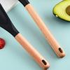 Silicone Spatula Non-Stick Cooking Spoon 3-in-1 Multi-Function Spatula with Ergonomic Wooden Handle High Temperature