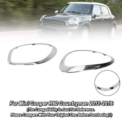 2X Хромированные кольца-безели для фар для Mini Cooper R60 Countryman 2011-2016