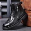Men's Martin Boots, Leather High-top Boots, Foot Cover, Velvet Thermal Locomotive Leather Boots, Fashion Men's Shoes