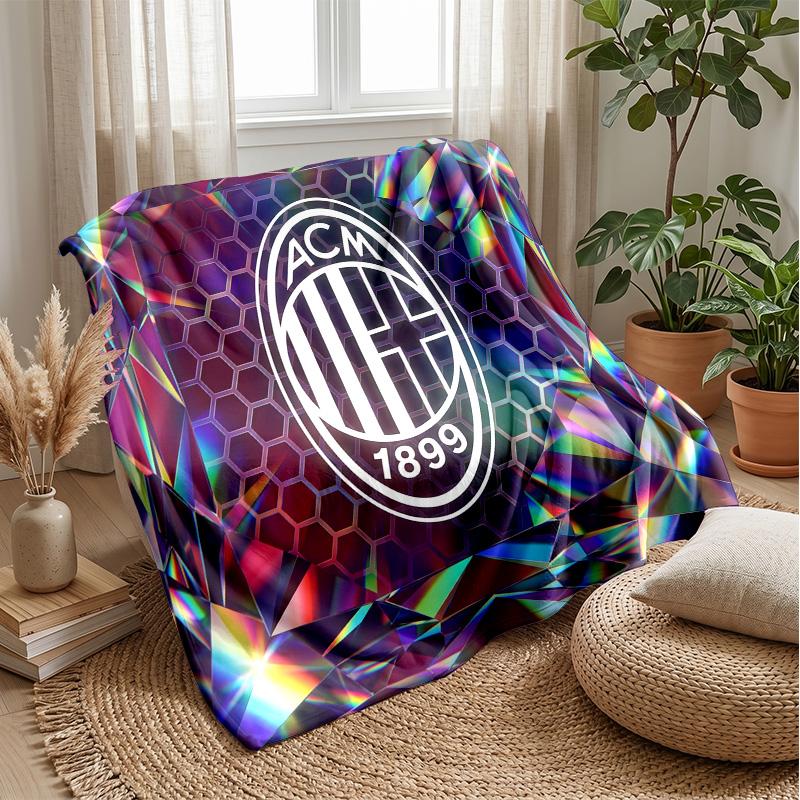 AC Milan Theme blanket Soft Flannel Blanket Plush Throw Blanket Cozy Sofa Bed Blanket for Home Decor