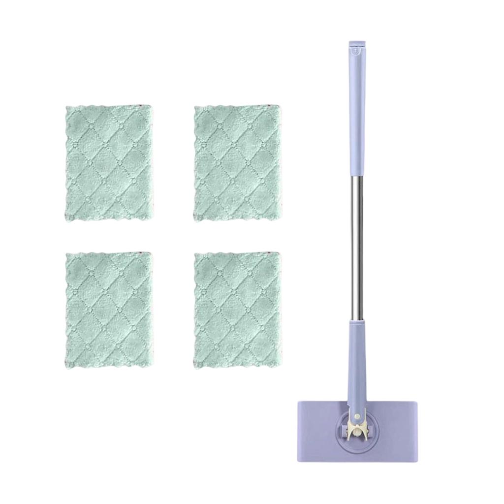 Модернизированная швабра Grip, швабра со сменной тканью с автоматической ручкой пуш-пул без помощи рук, вращающаяся на 360 градусов головка, в комплекте для ванной и кухни
