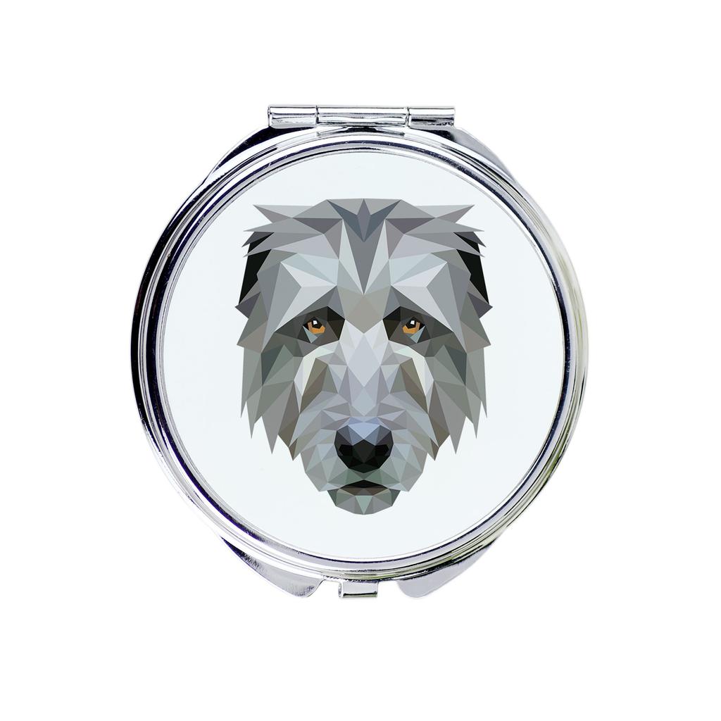 Wilczarz Irlandzki, Irish Wolfhound -Lusterko Ze Zdjęciem I Napisem Geometryczne Marki Art-Dog