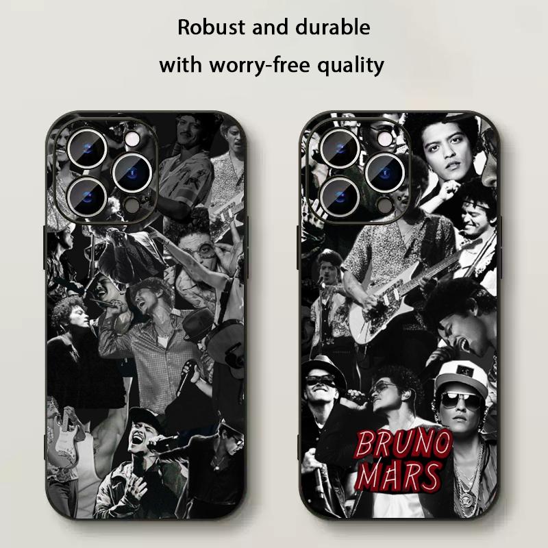 Bru-no cool singer fashion design Phone Case For iPhone 17 16 e 15 14 13 12 Plus Mini Pro Max Soft black Shockproof Cover