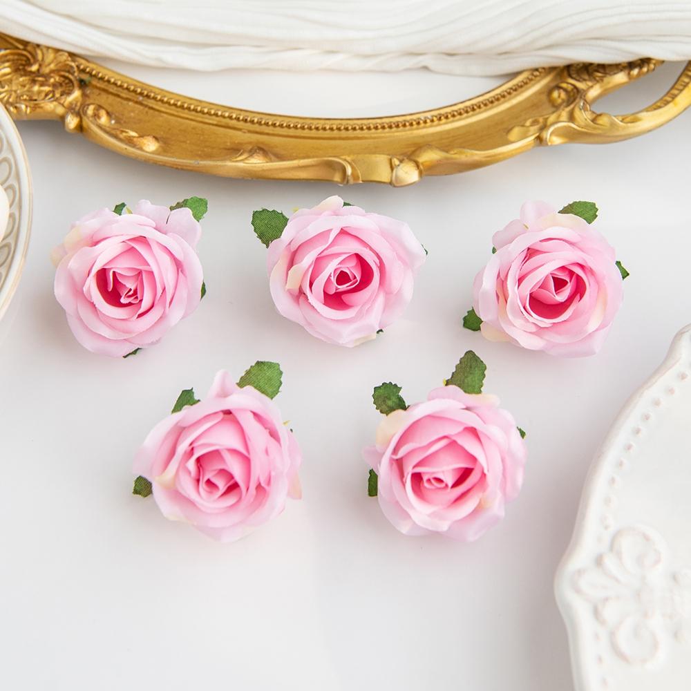 Artificial Flowers Silk Rose Heads Home Wedding Wreath Garden Decor Festival Indoor Party DIY Gifts Box Scrapbooks Craft Hotsale