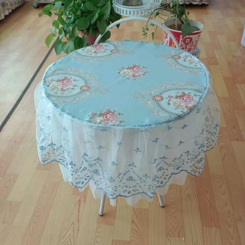 Водонепроницаемая круглая скатерть для обеденного чайного стола, скатерть для гостиничного дома, многофункциональная пылезащитная крышка, украшение для свадебной вечеринки