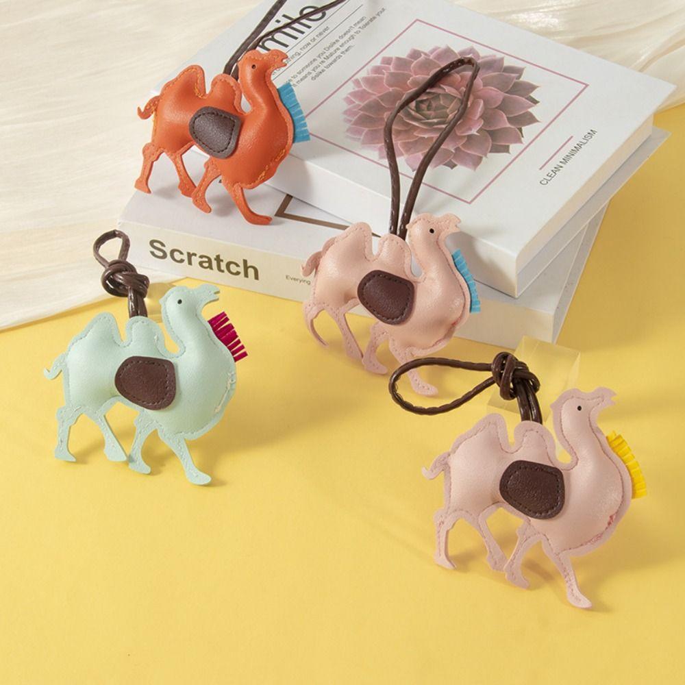 ПУ кожа ПУ кожа Вешалка Брелок для ключей автомобиля Подвеска для сумки Милый брелок верблюд Мужчины