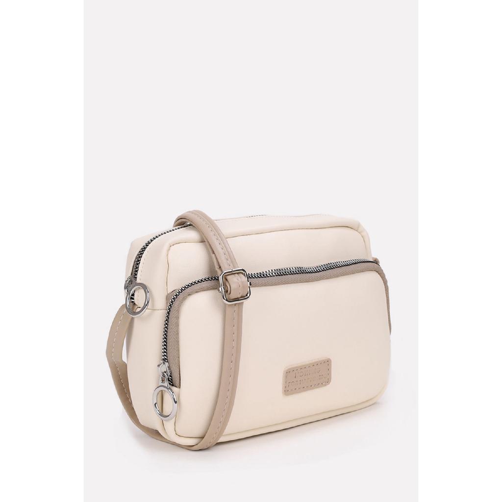 Women's Black 2-compartment Adjustable Strap Shoulder And Crossbody Bag