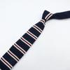 Регулируемый полосатый вязаный галстук Утолщенный мужской галстук-бабочка Модный вязаный галстук для рубашки Аксессуары для костюма