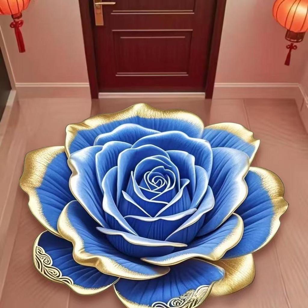 Высококачественный Цветочный Напольный Коврик, Нескользящий и Впитывающий Влагу Коврик для Дивана в Гостиной, Бытовой Коврик для Ванной Комнаты и Кухни