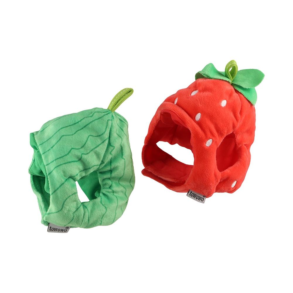 Funny Watermelon Cat Hat Orange Shape Soft Dog Cosplay Hat Avocado Comfortable Pet Accessories For New Year Party