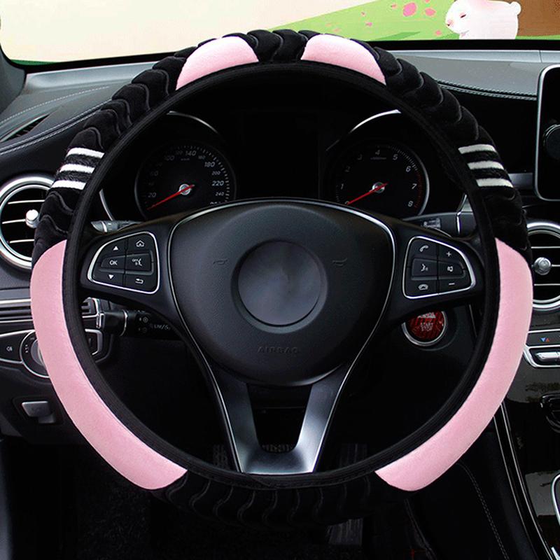15-дюймовый автомобильный чехол на руль, эластичный теплый противоскользящий чехол на колесо, автомобильные аксессуары
