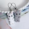 Cartoon Cute Three-Dimensional Cat Pendant Phone Lanyard Cute Cat Doll Mobile Phone Strap Keychain Couple Pendant Bag Decoration