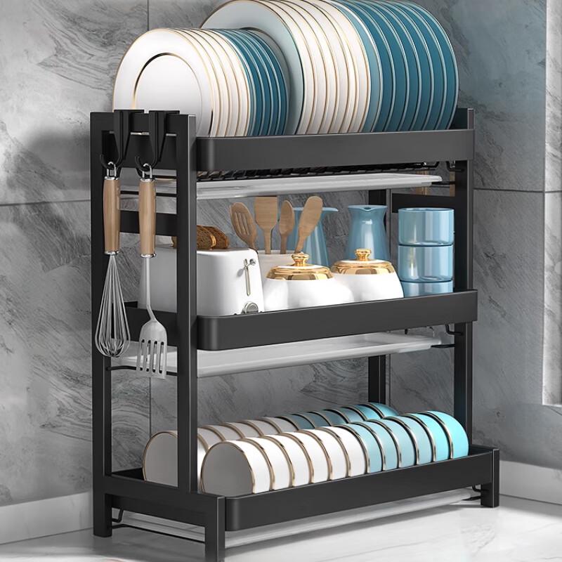 Kitchen Countertop 3-Layer Dish Drying Rack
