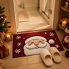 Gingerbread Man Pattern Christmas Door Mat Water-absorbing Anti-slip Pad  Christmas Season
