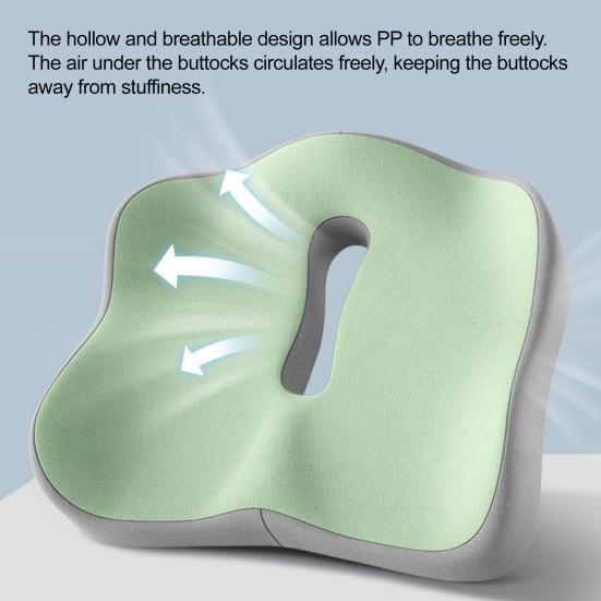 Seat Cushion with Separate Backrest Memory Foam Cushion with Back Support Office Chair Cushion for Sciatica Relief Lumbar Support Car Travel Use