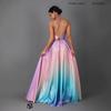 Новая женская одежда платье с маятником на талии с постепенным изменением цвета сексуальное платье с глубоким V-образным вырезом длинное платье женское