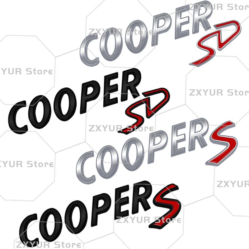 Metal COOPER SD Emblem Car Sticker Letter Badge Body Rear End Trunk Decor For Mini Cooper S R60 R52 R53 R55 R56 F54 F55 F56 F60 e4