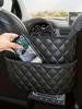 Car Middle Seat Storage Net Large Capacity Leather Bag Seat Back Storage Bag Car Chair Back Supplies Storage Goods Hanging Bag