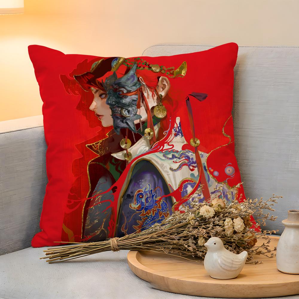 Cushion Cover Linen SkinFriendly Soft Decorative Case For Sofa Home Decor Japanese Style Anime Cartoon Art Pillow cover