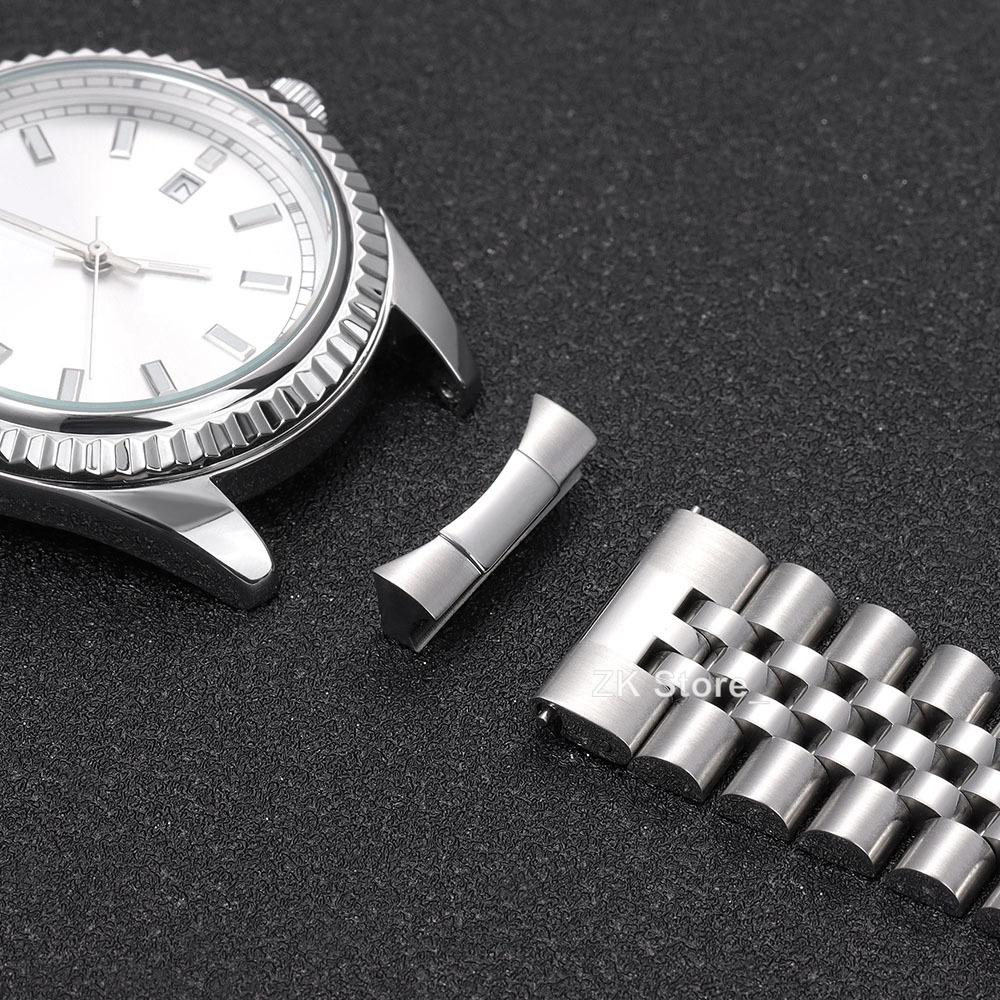 Для Rolex Черное Золото Розовое Зеленое Водный Призрак Логотип Часы Дугообразный Интерфейс Сплошная Нержавеющая Сталь Серебряное Звеньевое Соединение Водонепроницаемые Аксессуары