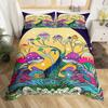 Cute Mushroom Duvet Cover Set Cartoon Mushrooms Comforter Cover Wild Mushroom Bedding Set Wildflower Botanical Plant Quilt Cover