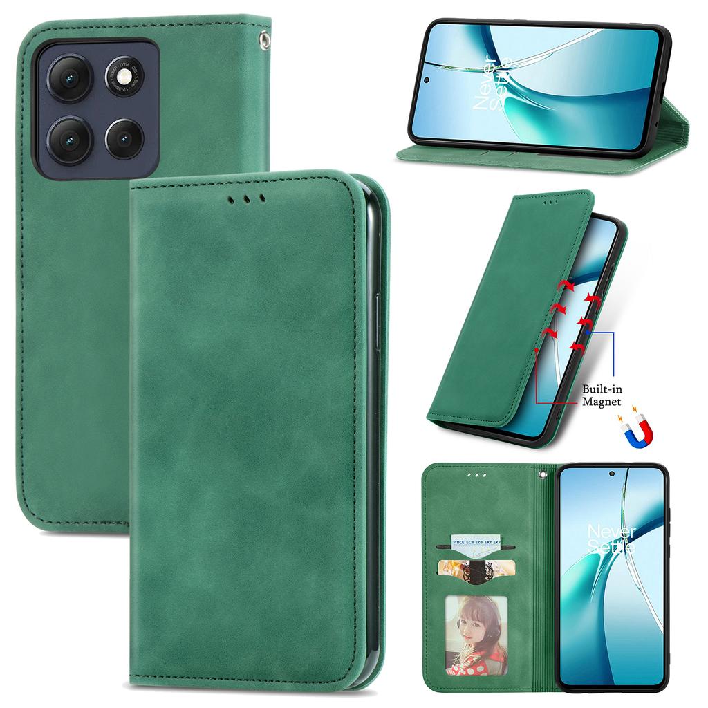 For Motorola Moto G86 5G Leather Case with Card Holder Magnetic Absorption Phone Cover