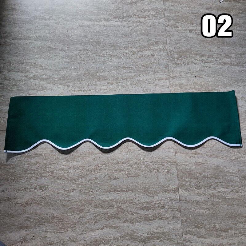 Waterproof Wavy Valance Sun Shade Canopy Patio Awning Store Banner Replacement Durable Sunshade Canopy Cloth Gray Beige Strips