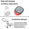LED Solar Energy Bicycle Tail Light Cycling Safety Rear Lamp Night Riding Warning Taillights Power Bike Rear Lamp